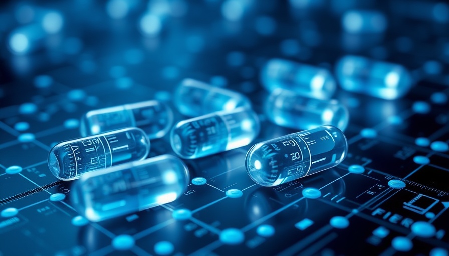 Glowing digital pills symbolizing modernizing biopharma R&D IT applications.