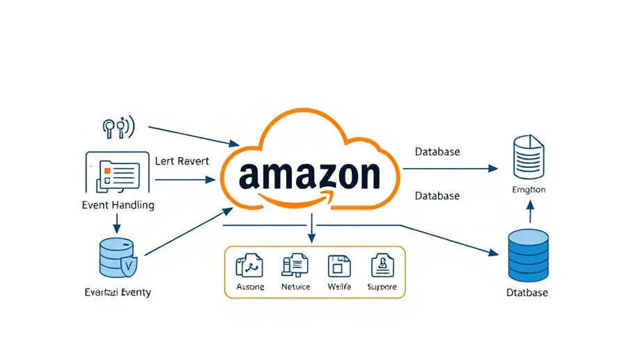AWS architecture diagram showing event-driven design with Amazon services.
