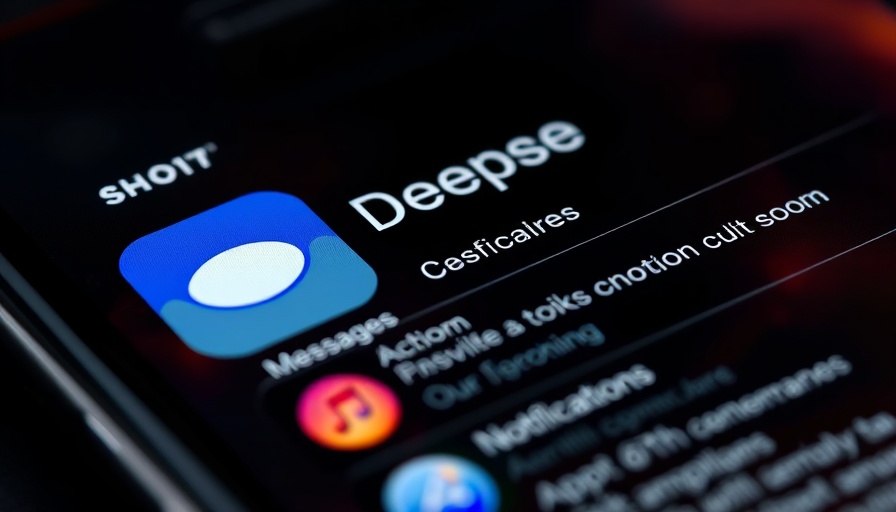 DeepSeek AI chatbot app icon on smartphone screen.