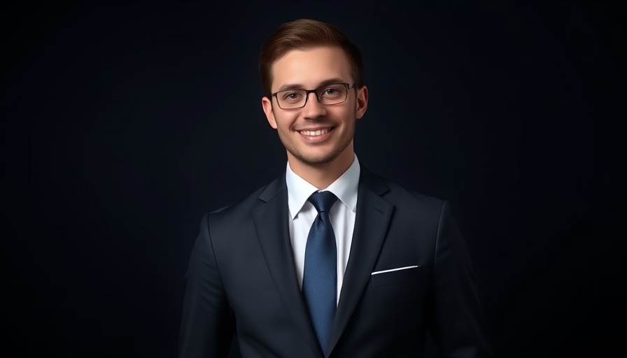 Professional portrait of a smiling individual in a suit.