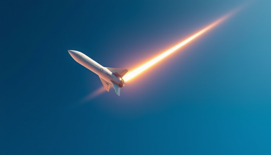 NOAA weather forecasting rocket launch in blue sky.