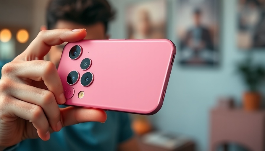 Pink smartphone with dual-camera highlighting iOS 18.3 battery issues.