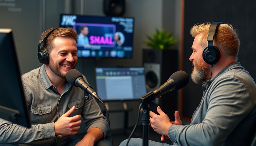 Podcast hosts discussing agentic AI in a studio setting.