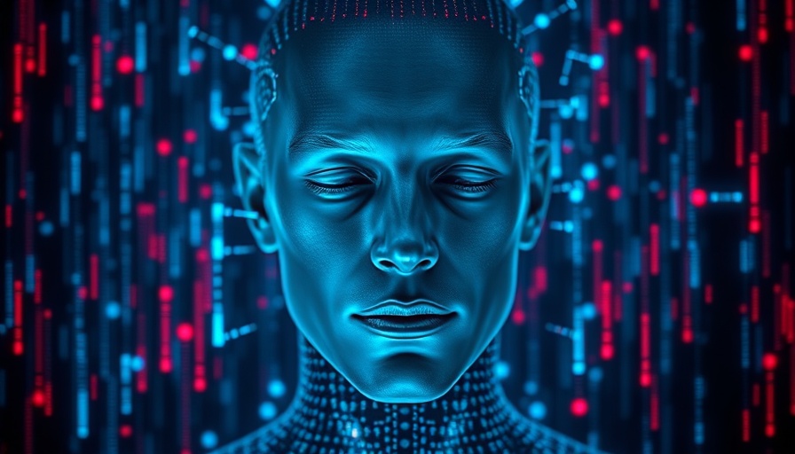 Futuristic digital face illustrating AI skills in the workplace