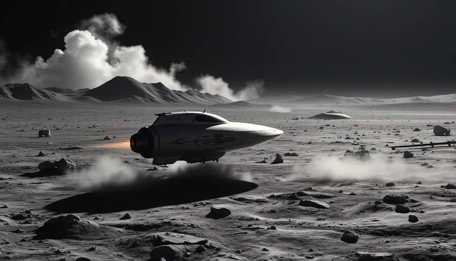 Lunar lander descends on moon surface, representing 4G on the moon.