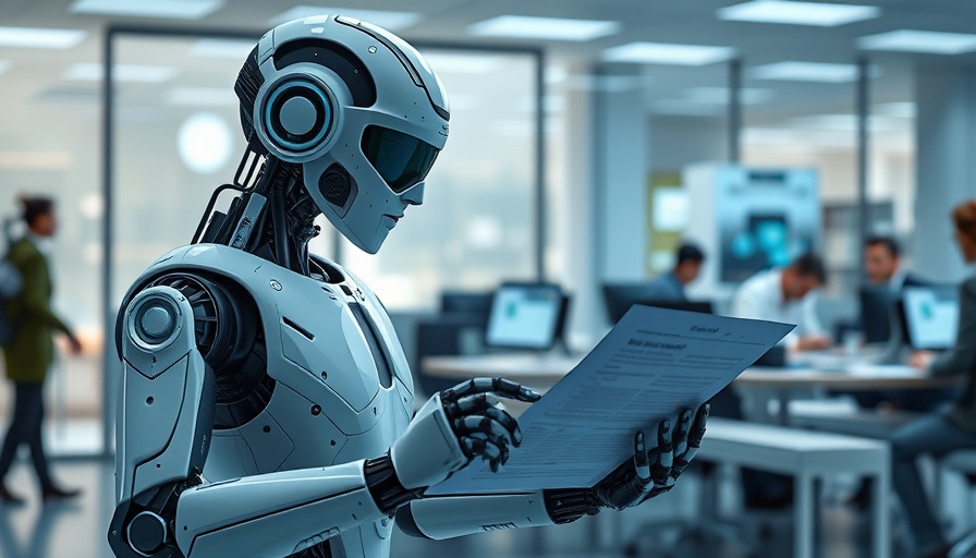 Futuristic AI assistant in an office, symbolizing Luminance's $75M raise.