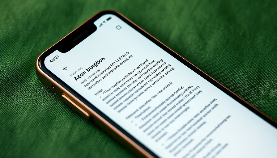Close-up of AI-assisted email draft on smartphone screen.