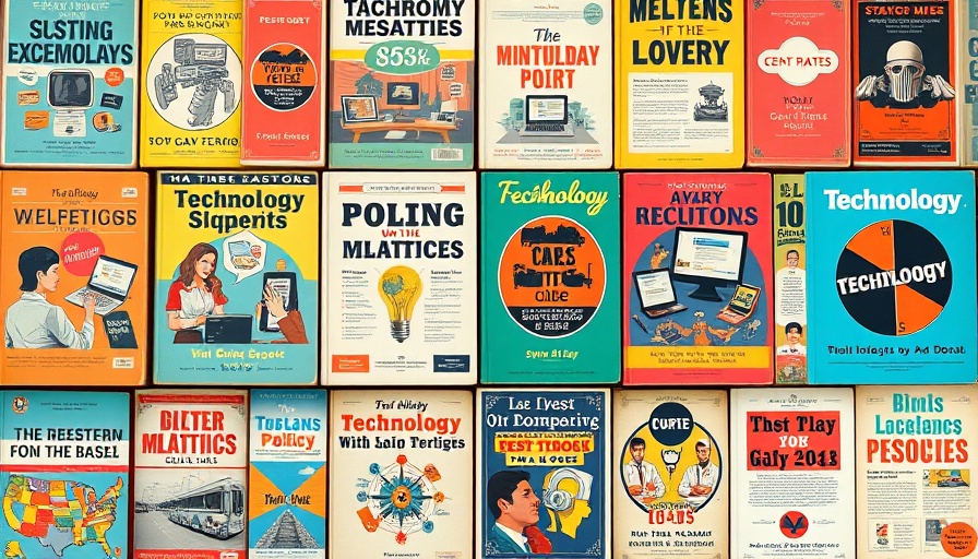 Colorful retro book covers on technology, revive Office of Technology Assessment.