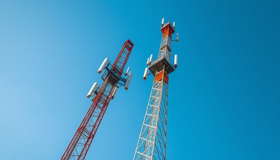 Communication towers illustrating M&A growth in technology media and telecommunications.
