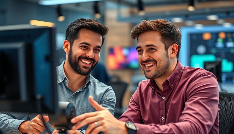 Two men discussing AI cybersecurity resilience in a studio.