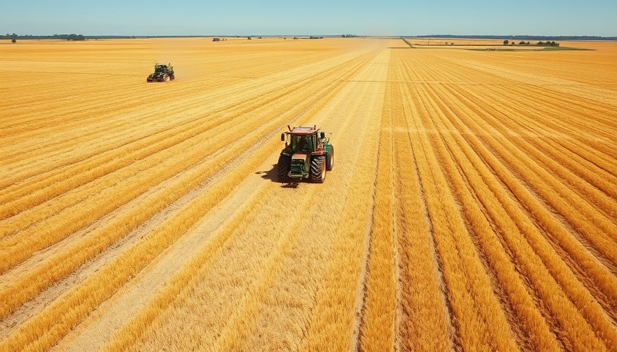 Tractor cultivating a vast field, highlighting USDA layoffs impact on agriculture.