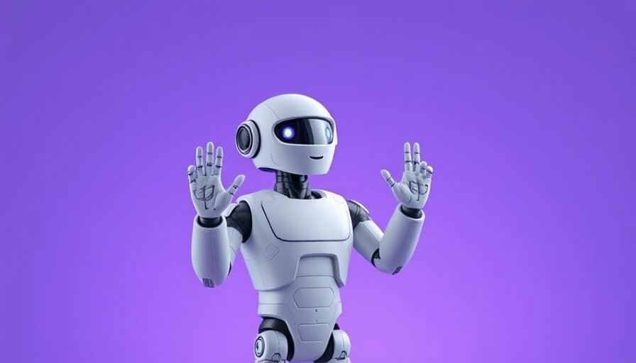 AI robot demonstrating ASL for AI learning platform.