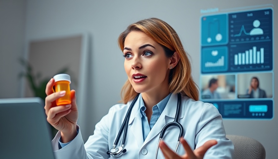 Telehealth challenges: doctor discussing medicine online.