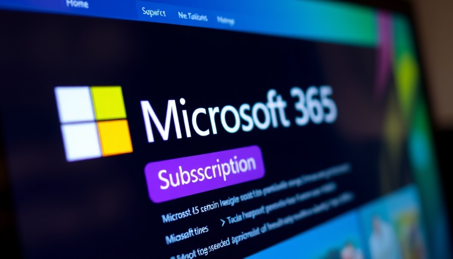 Microsoft 365 AI subscription cost display on computer screen.