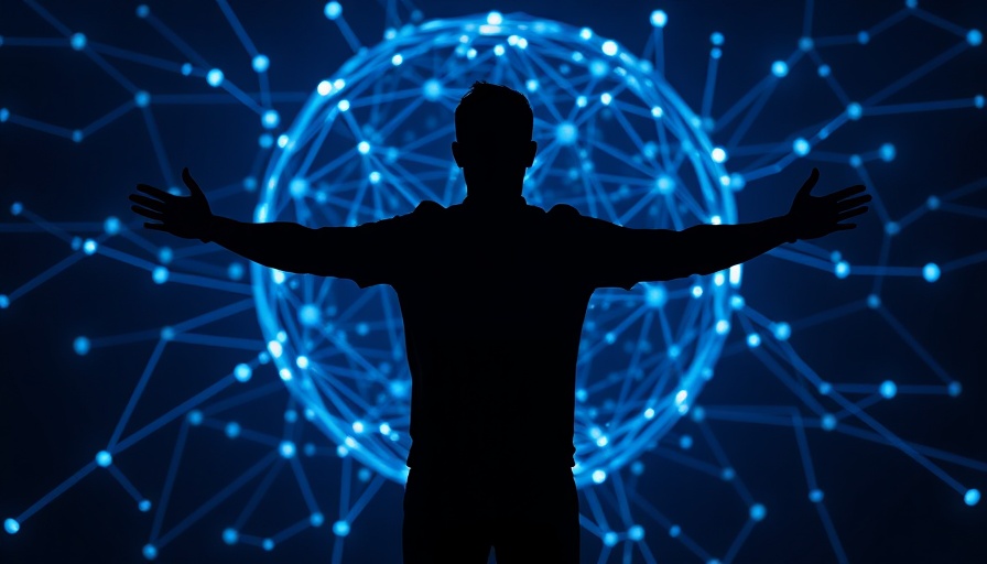 Silhouette of a person in front of a glowing network sphere, ecosystem for scaleups.