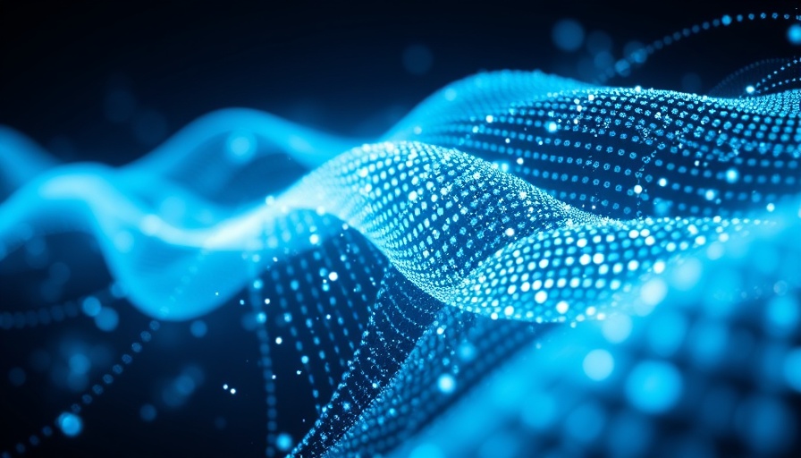 Abstract data streams illustrating quantum communication growth drivers.