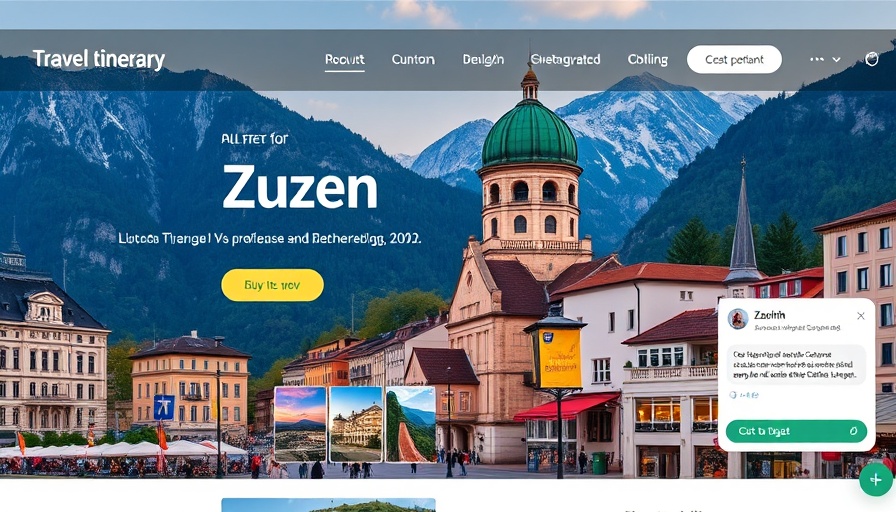 Genspark Travel showing Zurich itinerary UI with details and chat.