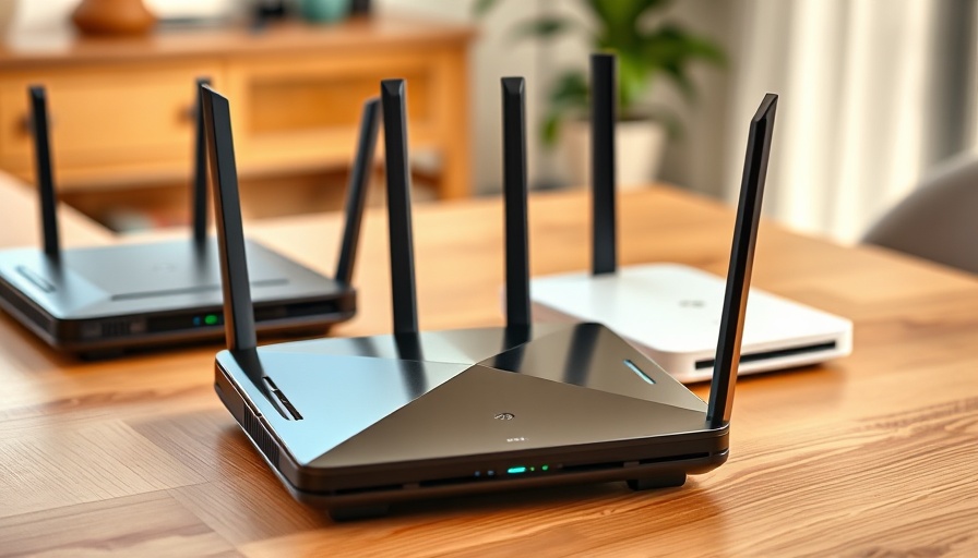 Collection of best Wi-Fi routers 2025 displayed on a wooden table.