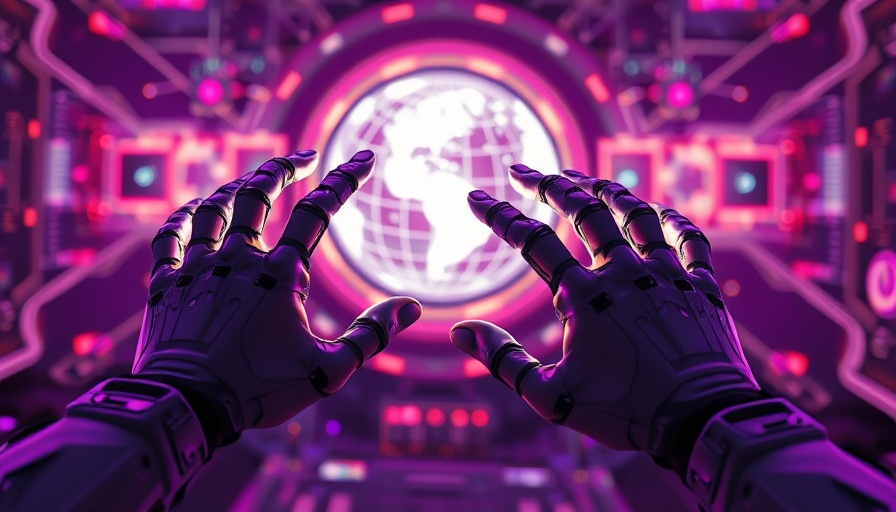 AI applications bridging human and robotic cooperation with digital globe.