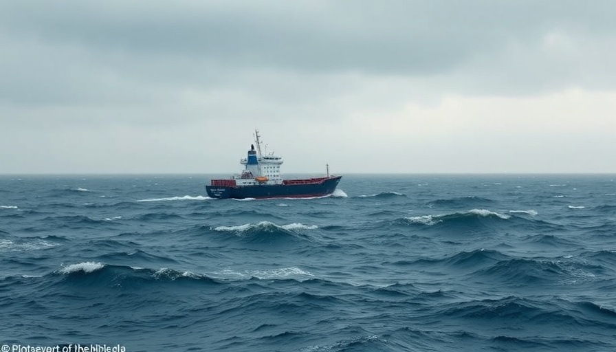 Cargo ship navigating rough sea, representing S-curve in commodity trading.