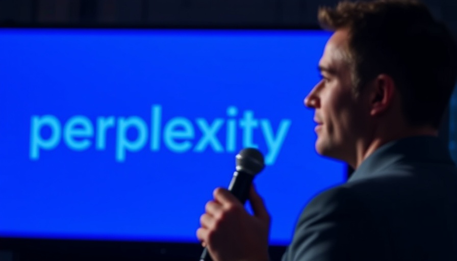 AI-Driven Browser Comet, speaker with perplexity logo on blue background