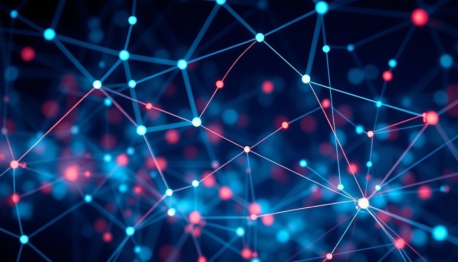 Abstract digital nodes and lines representing knowledge graphs.