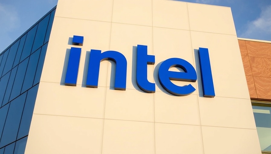 Intel building showcasing the brand for AI performance in data center processors.
