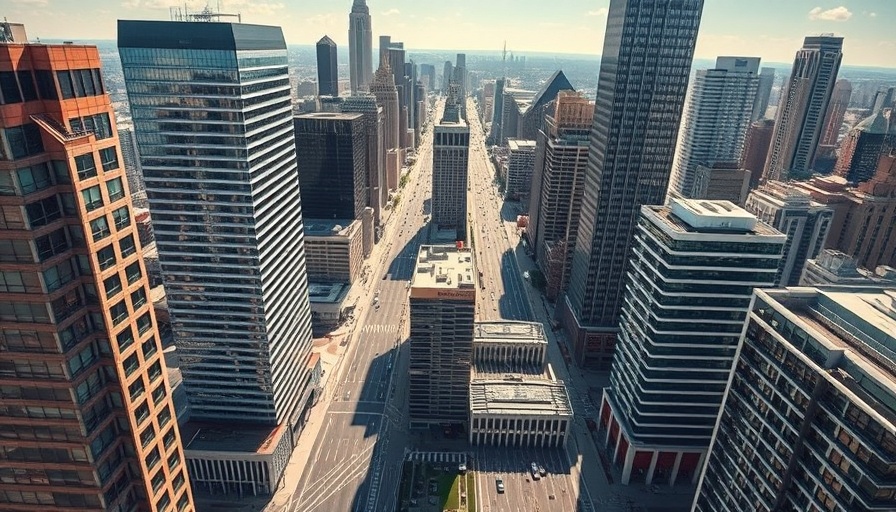 Modern city skyline with skyscrapers in MENA region.