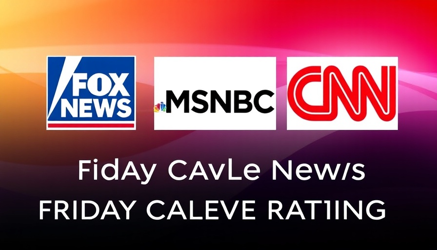 Friday cable news ratings logos.