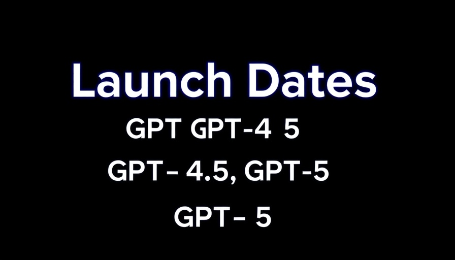Launch dates for GPT-4.5 and GPT-5 highlighted on a black background
