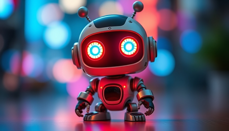 Colorful cartoon robot with glowing eyes, IBM Granite 3.2 AI Models theme.