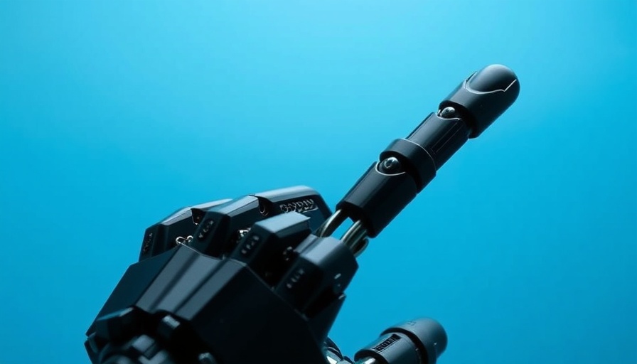 Robotic hand exemplifies AI-powered Manufacturing Solutions.