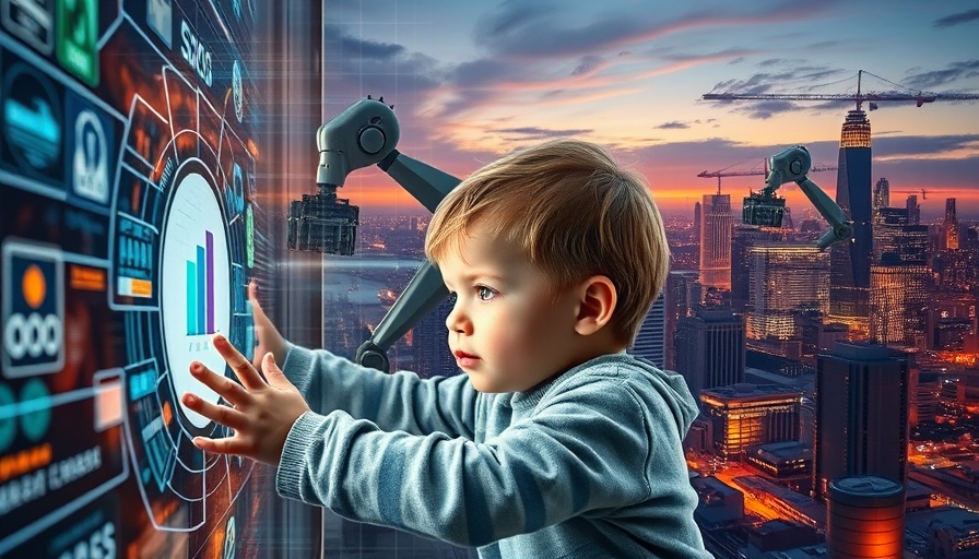 Armv9 Edge AI Platform depicted through technology and city landscape.
