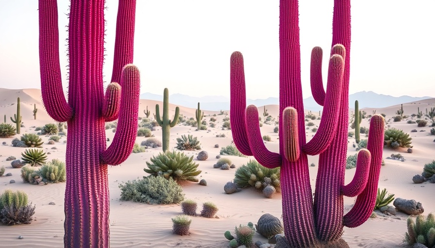 Hottest AI Models 2025 inspired pink cactus in desert.