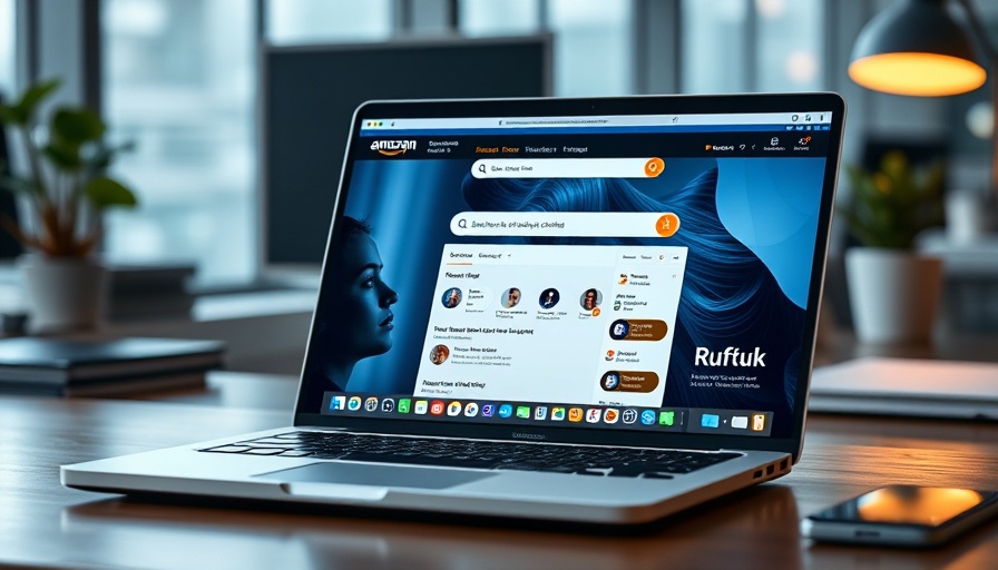 Video ads in Amazon Rufus AI search engine on laptop screen.