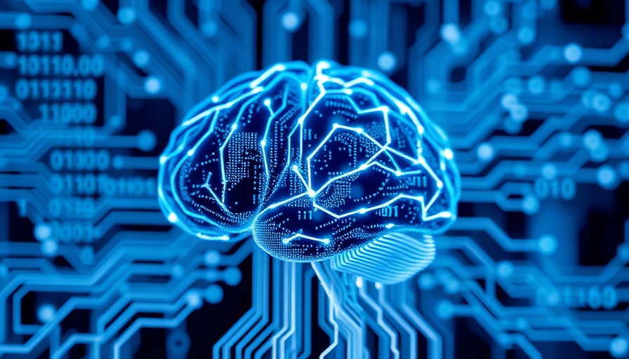 Futuristic AI with neural patterns, representing theorem proving in LLMs.