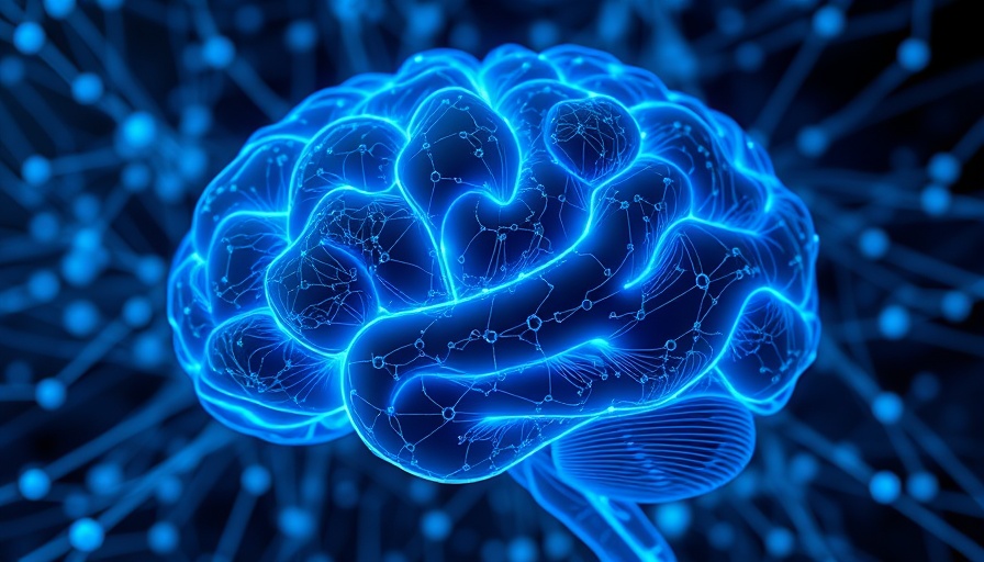 AI-Powered Knowledge Management Solutions depicted as a futuristic brain