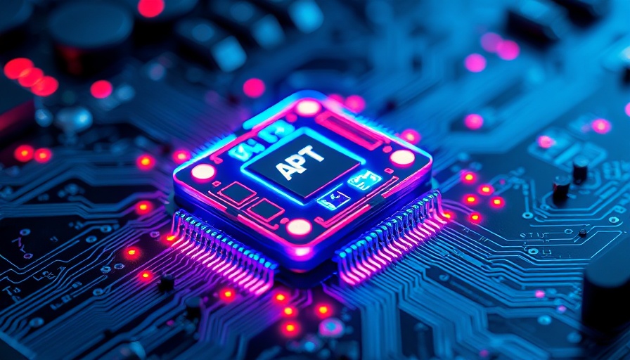 AI as a Service concept with glowing AI chip on circuit board.