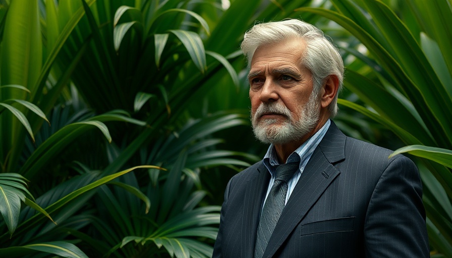 Distinguished man surrounded by greenery, illustrating CEO productivity habits.