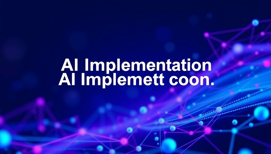 AI implementation costs blog banner on a vibrant gradient background.