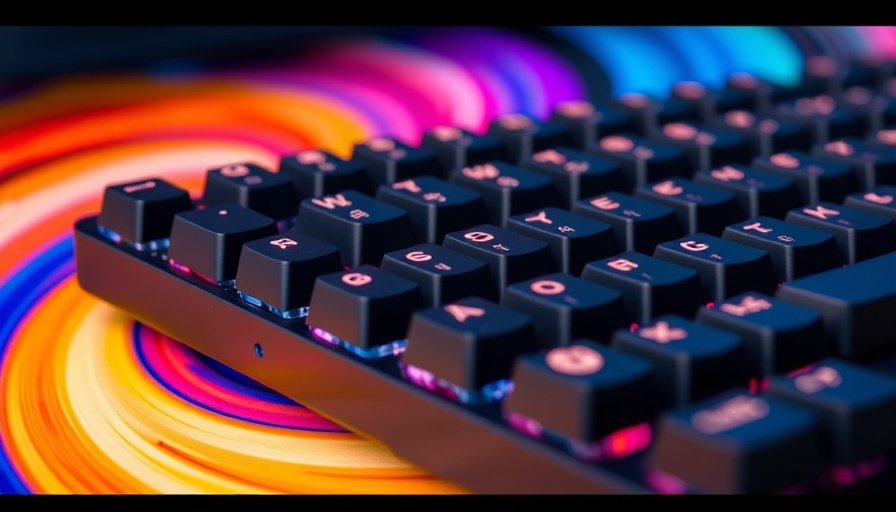 Mchose GX87 Ultra Review: Keyboard collage on vibrant background