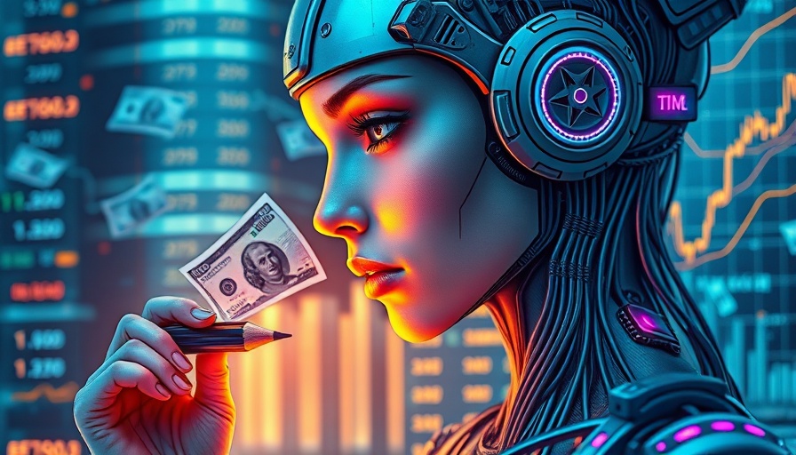 Generative AI and money interaction in futuristic design.