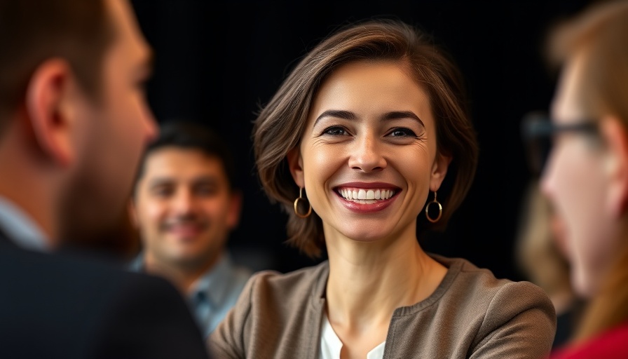 Confident woman showcasing leadership skills, 21st century leadership.
