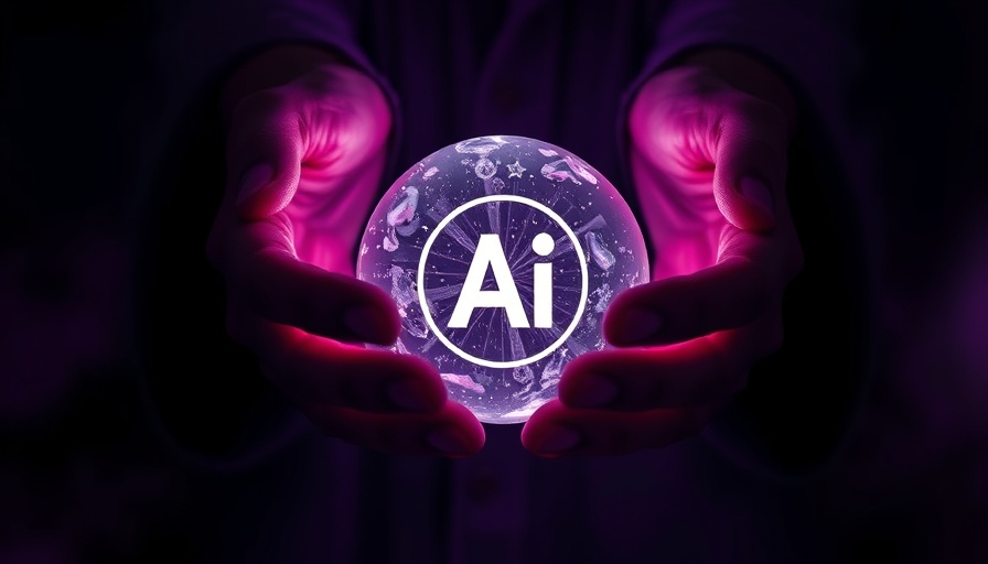AI fortune telling DeepSeek concept with glowing crystal ball.