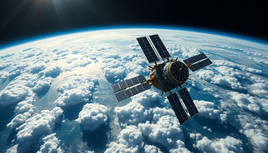 Satellite station orbiting Earth, concept for moving data centers to space.