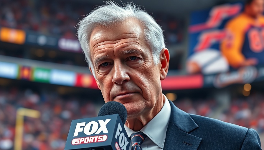 Jimmy Johnson retires from Fox NFL Sunday, serious pose in stadium.