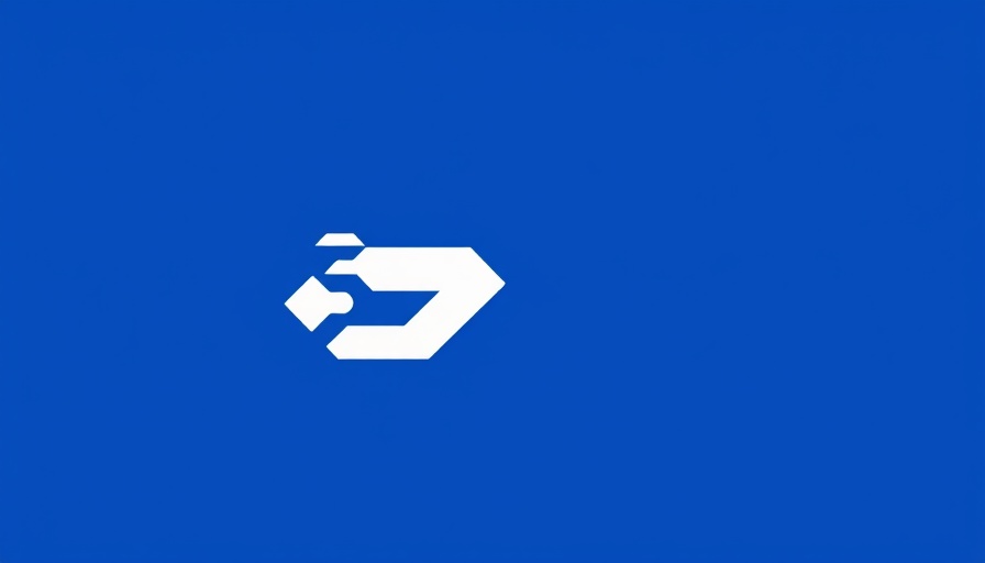 Abstract blue and white logo reflective of local news dynamics