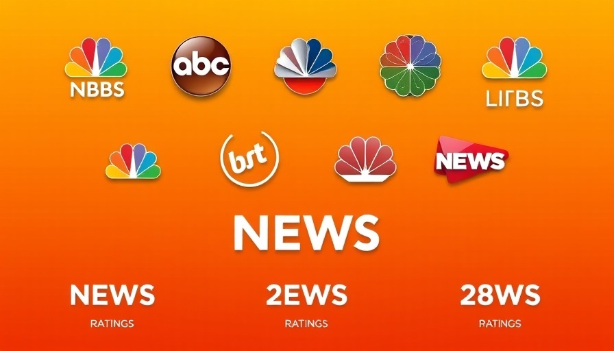 Morning News Ratings 2025 logo with TV network icons on orange background.