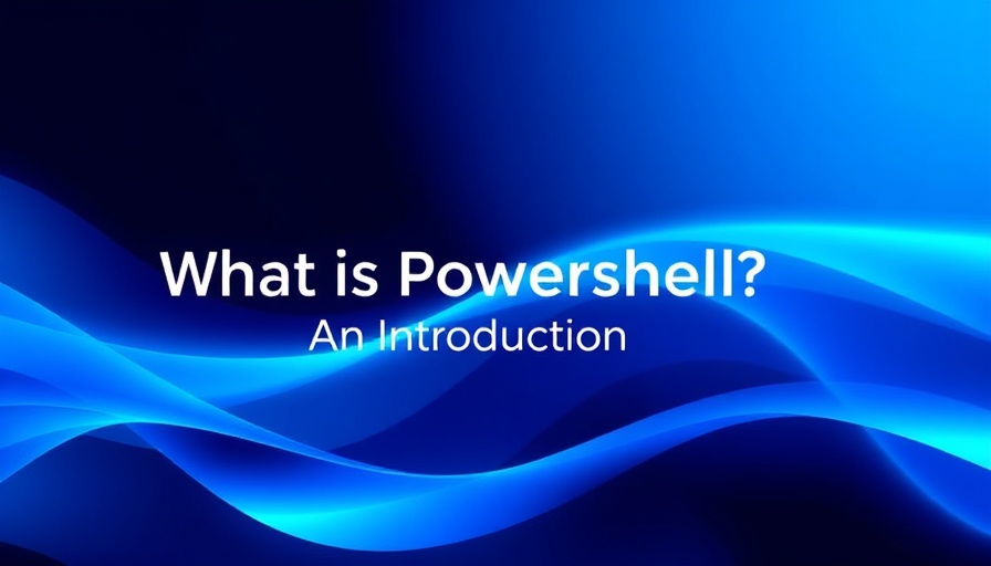 Abstract digital background with 'What Is Powershell?' text, PowerShell Automation