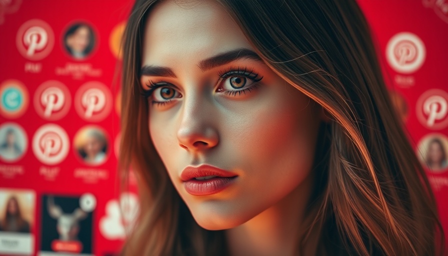 AI generated content on Pinterest interface with female portrait.